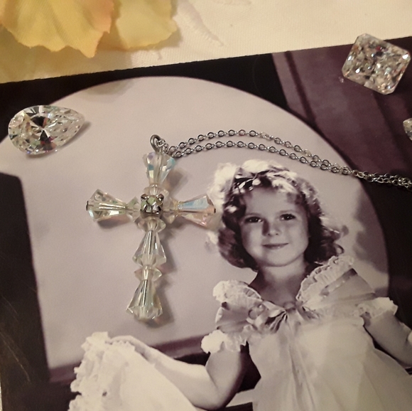 VTG 925 STERLING AURORA BOREALIS CRYSTAL NECKLACE - Picture 2 of 14